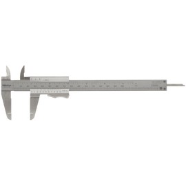 Mitutoyo 531-128 Vernier Calipers, Stainless Steel, for Inside, Outside, Depth and Step Measurements, Inch/Metric, 0"/0mm-6"/150mm Range, +/-0.0011"/0.03mm Accuracy, 0.001"/0.02mm Resolution, 40mm Jaw Depth