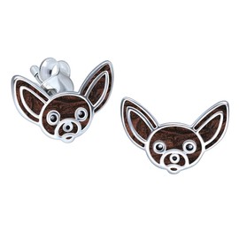 Chihuahua Dog Earrings 925 Sterling Silver