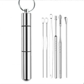6 types of stainless steel earpicks set 3ea