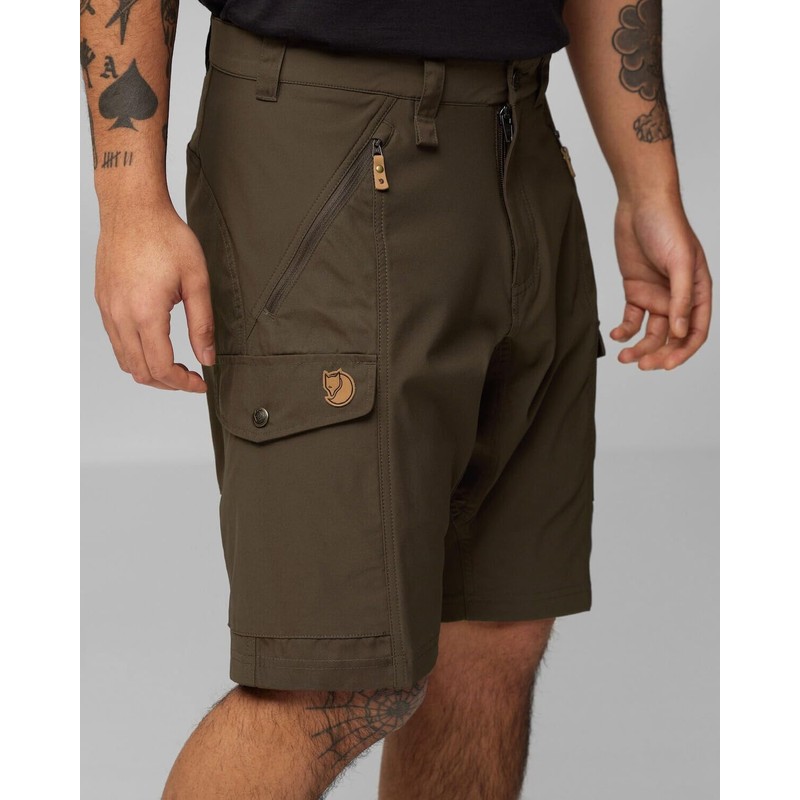FJÄLLRÄVEN Fjallraven Men's Abisko Shorts, Dark Olive, 54