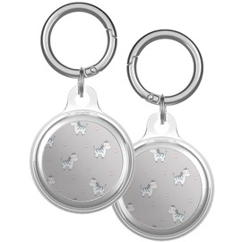 XtremePads Case, Compatible with Apple Airtags Finder - Protective Soft TPU Keychain Cover, for Pets, Bags, Keys (Zebras Garden)