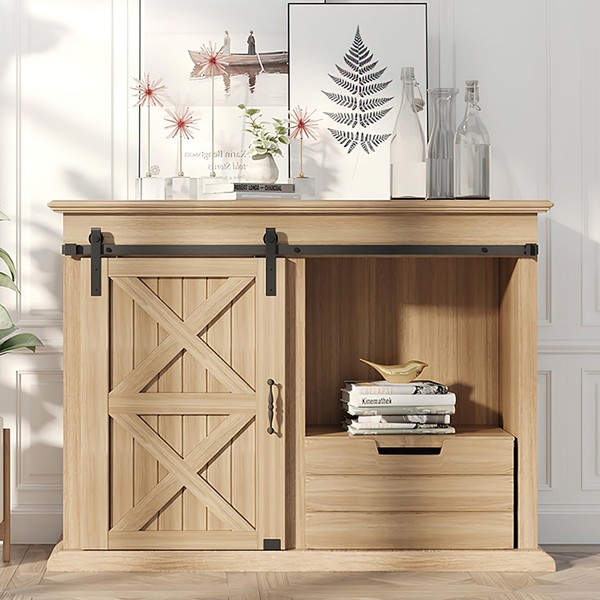 ZEKOO 5FT Super Mini Sliding Barn Door Hardware Kit for