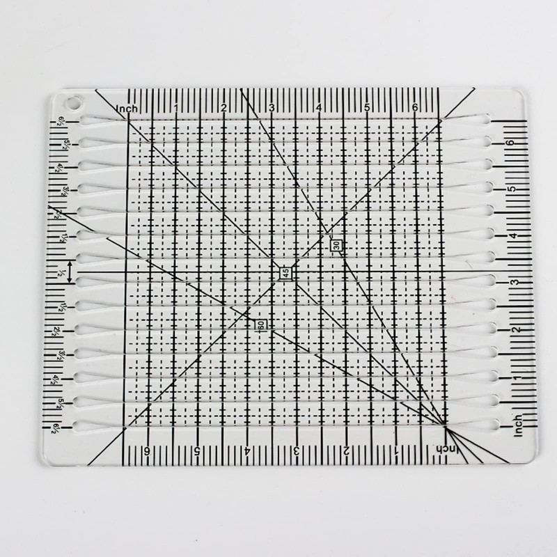 Ankexin Slotted Quilting Ruler Durable Patchwork Ruler Transparent DIY Craft