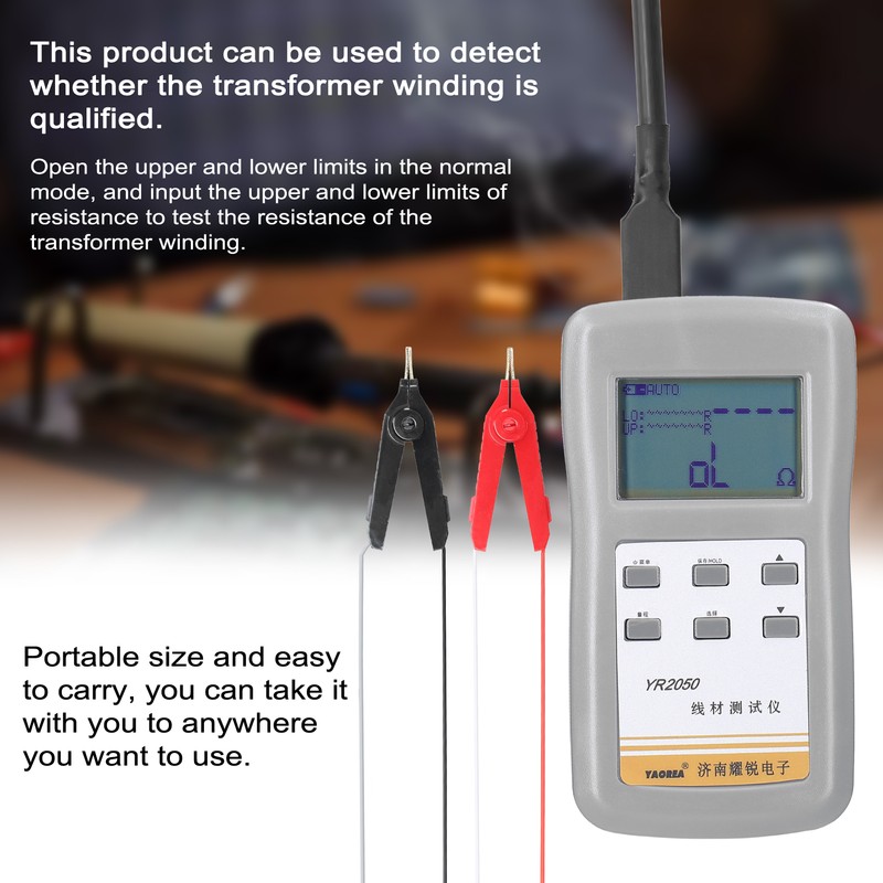 YAOREA YR2050 Handheld Portable High Accuracy 4-Wires Milliohm Meter Wireline