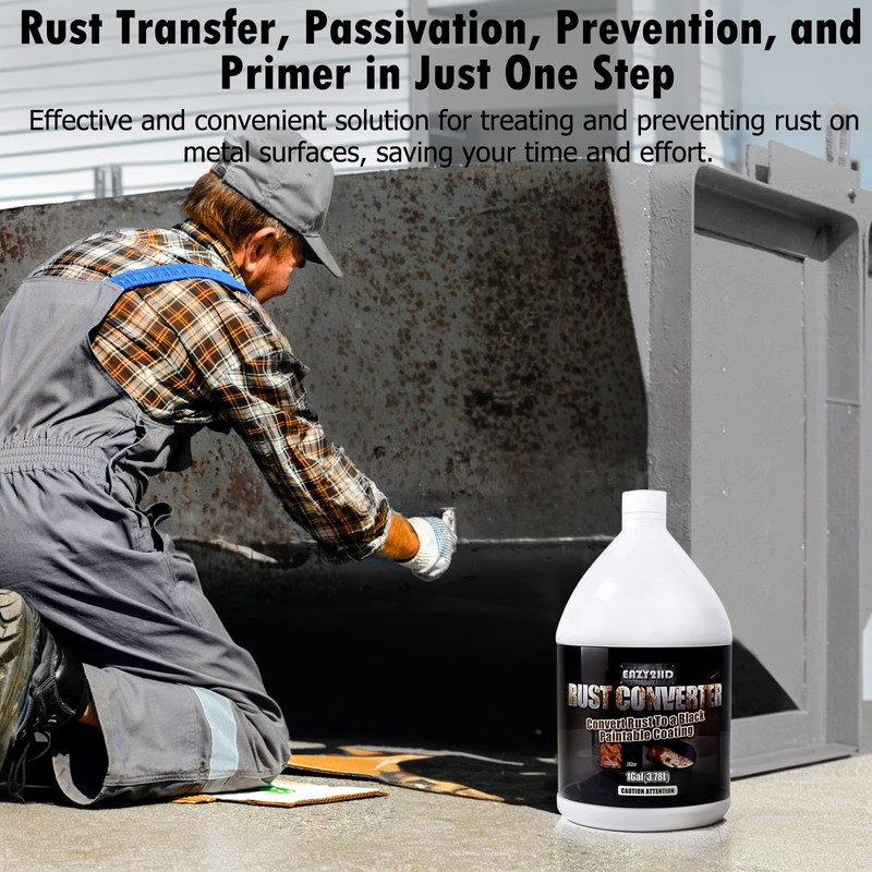 Eazy2hD Rust Converter for Metal, 1 Gallon Professional Rust Inhibitor,