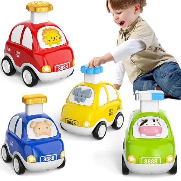 BLmukce Cartoon Cars Kids Toys for 1,2,3 Year Old Boys