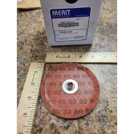Merit Quick-Change Sanding Disc Flexible-Edge, 4" Dia, Equiv to Norton Ts, 80 Grit