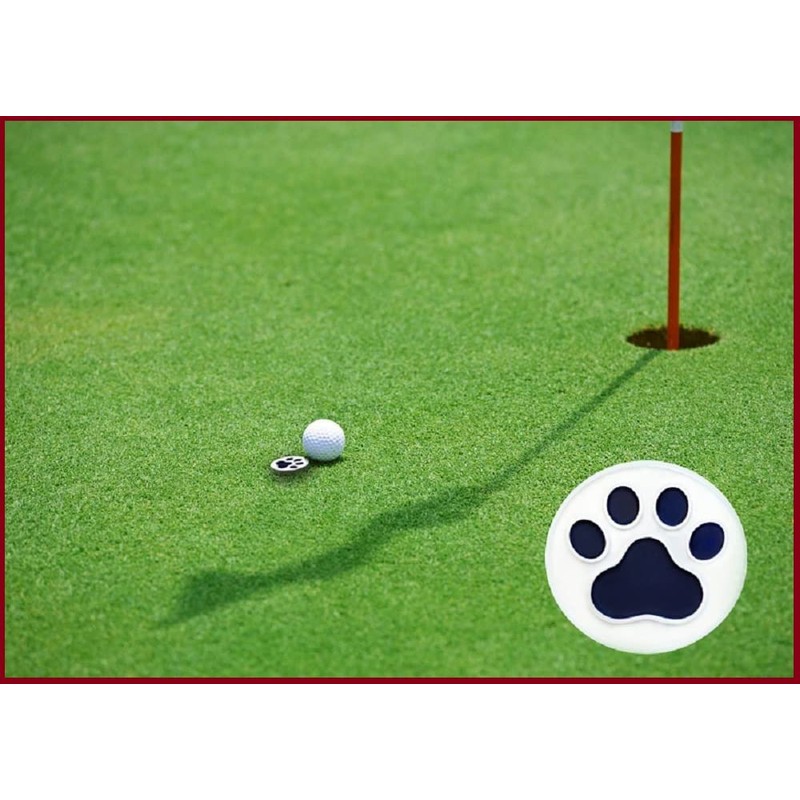 Green Life Golf Marker Paw Magnetic Hat Clip Set of