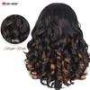 Yaki Curly Half Wig Loose Curly Synthetic Wig for Black