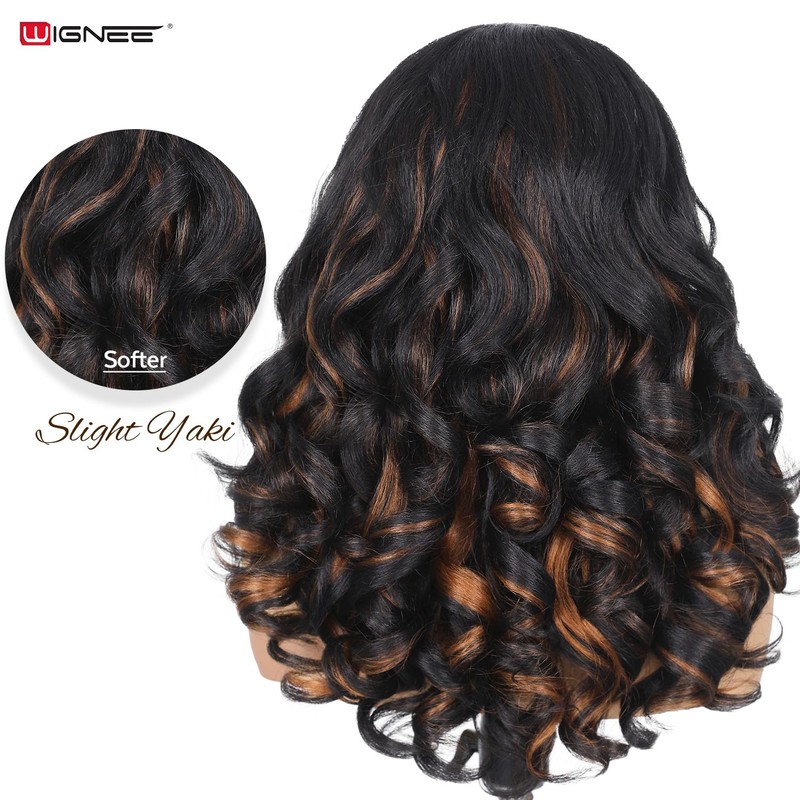 Yaki Curly Half Wig Loose Curly Synthetic Wig for Black