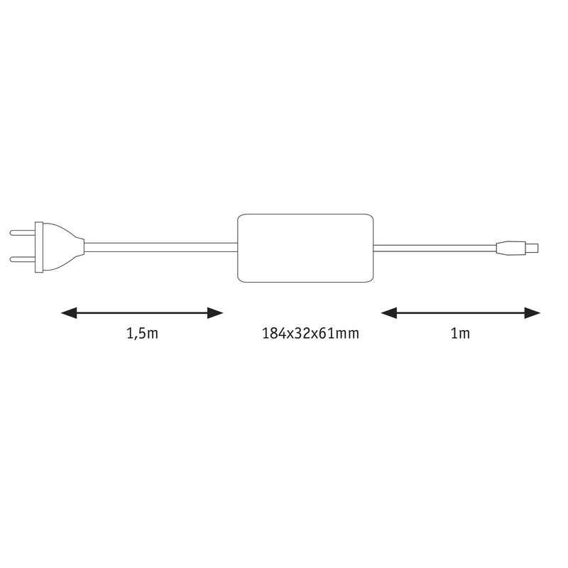 Paulmann 79830 MaxLED Strip Power Supply Square Max. 60 Watt