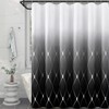 Naturoom Black and White Ombre Shower Curtain, Modern Geometric Pattern