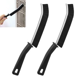 2 x Thickened Joint Brush Bath, Hard Bristle Corner Cleaning Brush, Joint Cleaning Brush with Hard Bristles, Brush Cleaning, Brushes, Crevice Cleaning Brush, Black (Improved Edition)