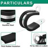 OURU 1/2 Inch Cable Clamps, Rubber Coated Insulated Clamps, 30pcs,
