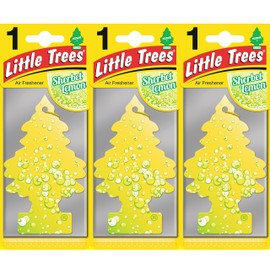 Little Trees Air Freshener Tree LTZ073 Sherbet Lemon Fragrance For Car Home Boat Caravan - Triple Pack