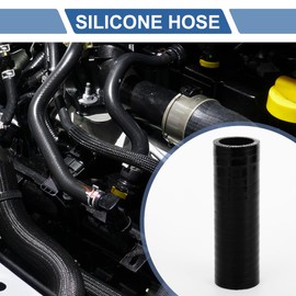 X AUTOHAUX Straight Coupler Silicone Hose with Clamps 1.26" ID 5" Length 0 Degree Car Silicone Hose Coolant Hose 4-Ply 5mm Thickness Air Intake/Turbo/Intercooler Piping Tube Black 1 Set