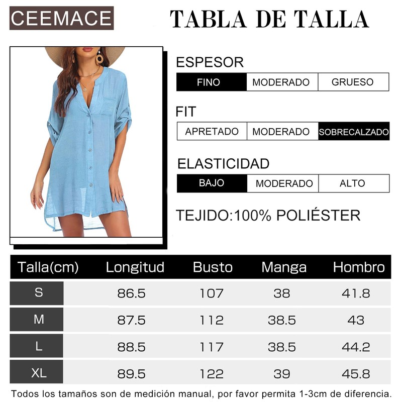 CEEMACE Salida de Playa Mujer Traje de Baño Mujer Cover