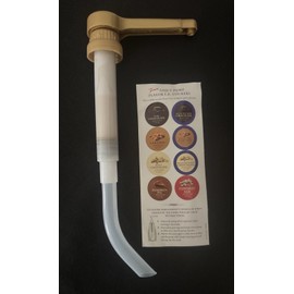 Torani Sauce Pump Dispenser for Torani 64 Ounce Bottles With Flavor ID Stickers