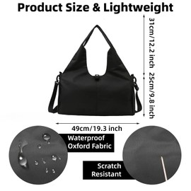 COM4SPORT Gym Bag, Yoga Gym Bag for Women and Men, Carrying Workout Gear and Accessories, Shoe Compartment and Wet Dry Storage Pockets, Travel Duffle Bag Carry On Weekender Bag