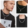 XSDSLS Men's Silver Chain with Letters, Stainless Steel A-Z Letter
