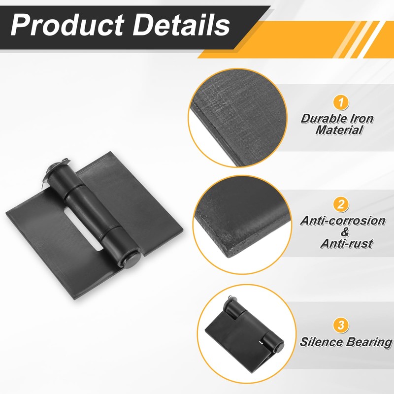 uxcell 4 Pack Heavy Duty Weldable Hinges, 4.13" x 4.53"