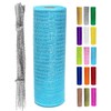 Blue Metallic Deco Mesh Ribbon Roll 10 inch x 30