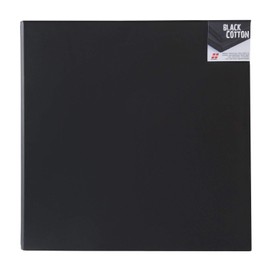 Honsell 15220 Stretcher Frame Black Cotton High-Quality Black Canvas Approx. 20 x 20 cm 100% Cotton Drum Hard Covered on Spruce Wood
