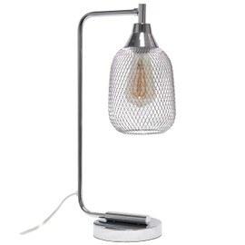 Elegant Designs LD1060-CHR Mesh Wire Desk Lamp, Chrome