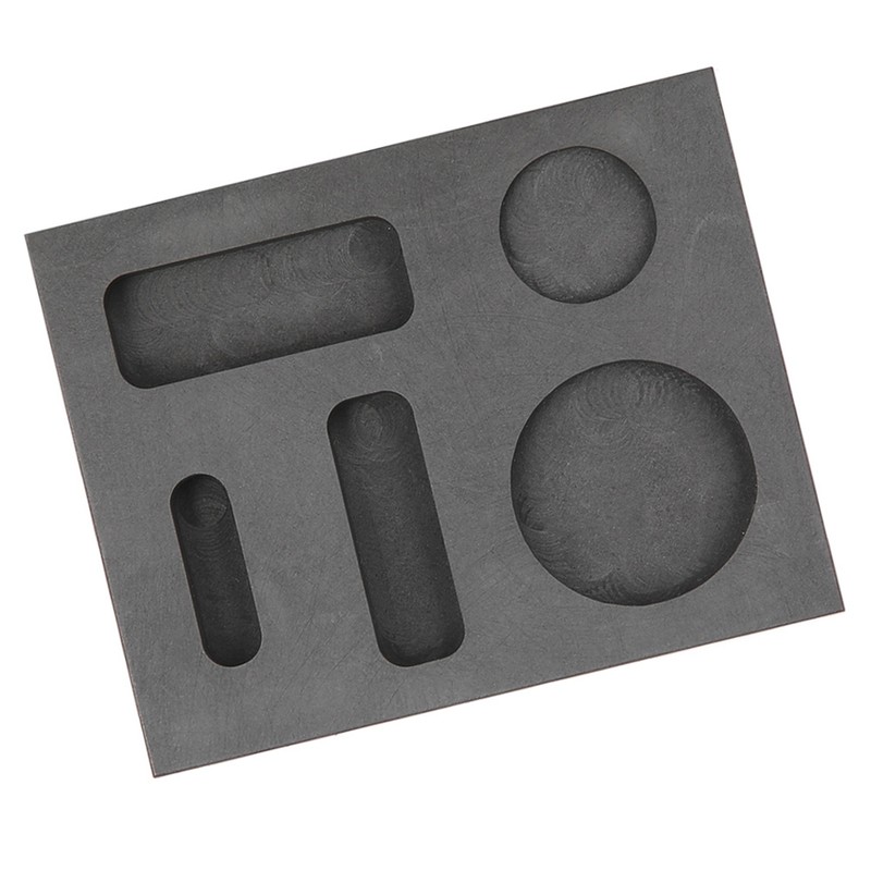 5 Grooves Graphite Ingot Melting Casting Refining Scrap Combo Crucible