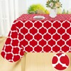 smiry Rectangle Table Cloth, Waterproof Vinyl Tablecloth with Flannel Backing