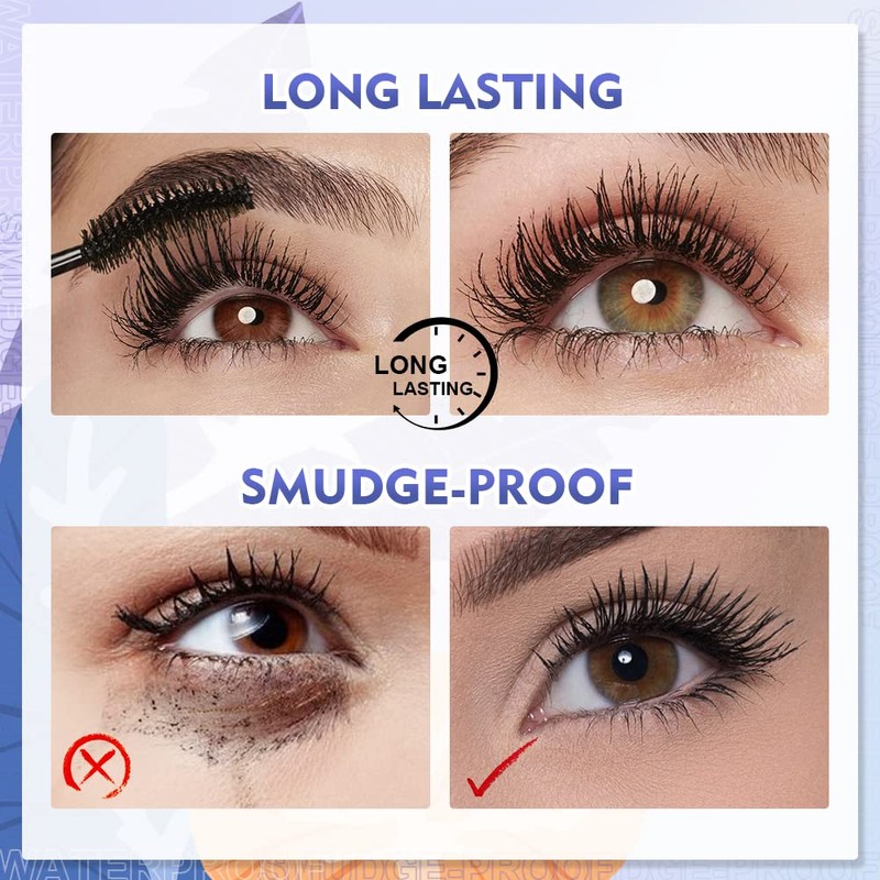 SACE LADY Black Mascara, Waterproof Volume Lengthening Eyelashes Mascara, Long