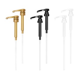 YSDYY 6 Pieces Syrup Pump, Press Pump Head Set, Reusable Pump Head, Coffee Syrup Pressing Absorber, Syrup Dispenser