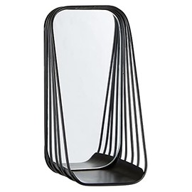 47th & Main Wire Framed Decorative Wall Mirror, Small, Black