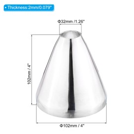 PATIKIL Concentric Reducer Concentric Reducer Steel Butt Weld 304 Stainless Tube Concentric Reducer and Increaser Pipe Fittings for Food Beverage HVAC Plumbing, 4" to 1 1/4"