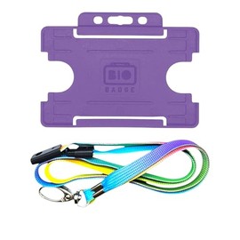 Rainbow Ombre Lanyard with Card Holder - ID card holder - Safety break lanyard - breakaway lanyard - Card holder - Neck lanyard - Work lanyard - Staff lanyard -