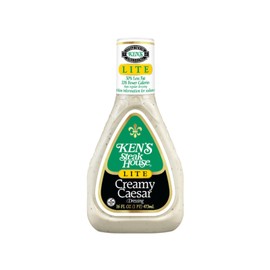 Ken's Steak House Dressing Lite Creamy Caesar 16 Ounce (Pack of 4)