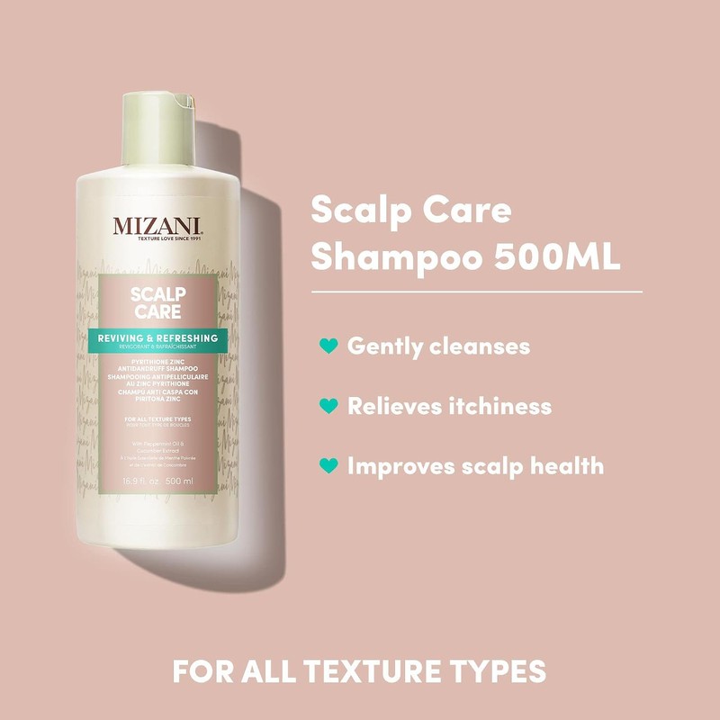 MIZANI Scalp Care Pyrithione Zinc Antidandruff Shampoo, 16.9 fl. oz.