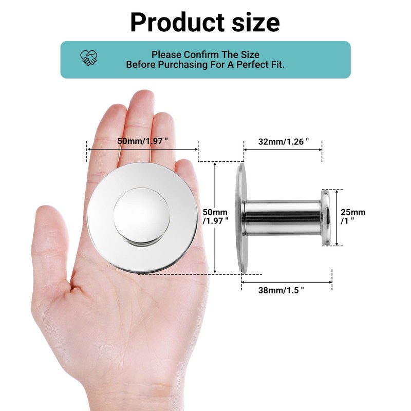 SAYAYO Self Adhesive Hooks for Hanging, Chrome Towel Hook for