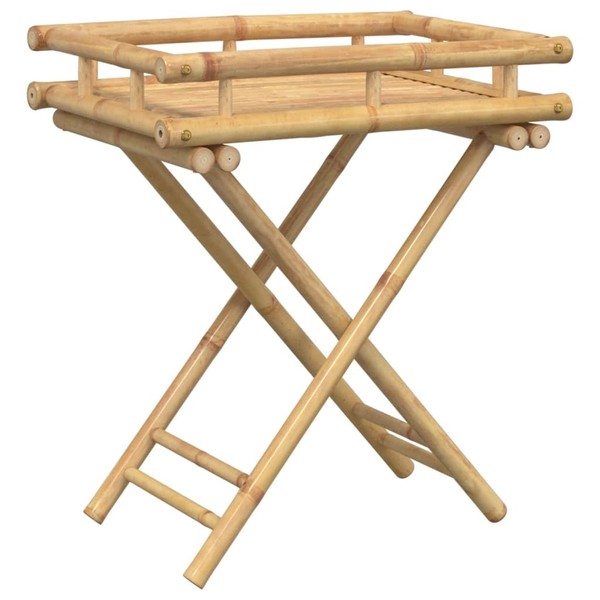 vidaXL Bamboo Folding Tray Table - Sturdy, Durable & Compact