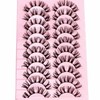 DSLONG 10 Pairs Cluster Lashes D Curl Russian Strip Lashes