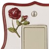 Vining Rose Single Dimmer Rocker Red