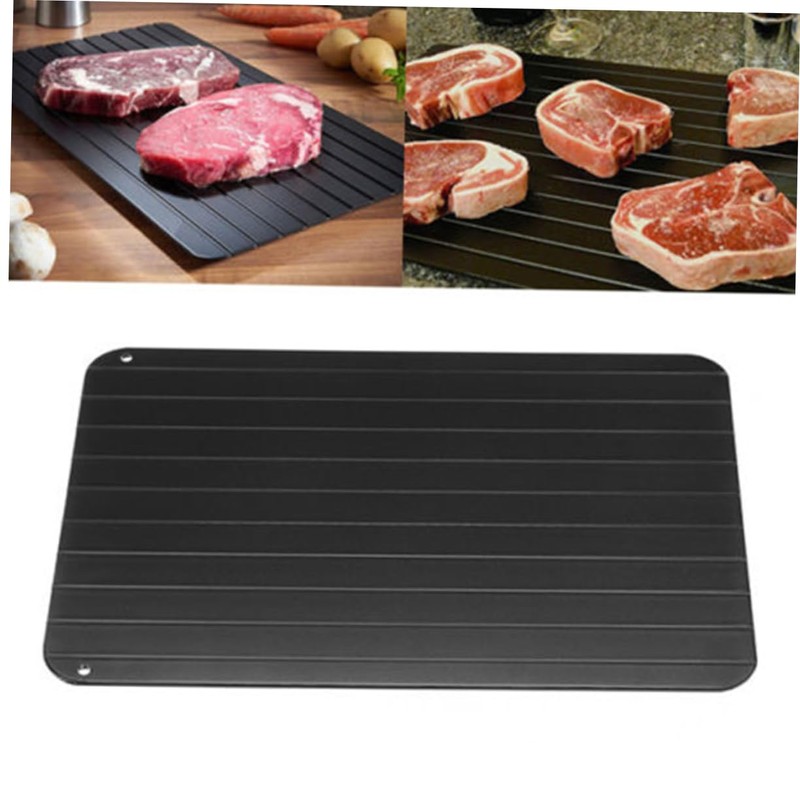 SHOWERORO Thawing Tray Aluminum 29.5x20.8x0.3cm Fast Defrosting Plate Kitchen Tool