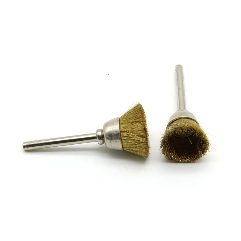 TEMO 10 pc Brass Bristle 1/2 Inch Cup Wire Brush
