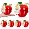 Mimorou 6 Sets Plastic Apple Containers Red Apple Shaped Candy