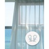 DWUENT 120 White Plastic Curtain Hooks (2.3x1cm) - PE Glider