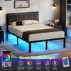 OLEVS Full Bed Frame with Headboard Metal Platform Bed Full