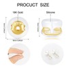 18K Gold Earring Backs for Studs, 16Pcs Comfortable Silicone Earring