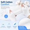 Thfaeyta 6 Pairs Fingerless Cotton Gloves Moisturising Adults Reusable White