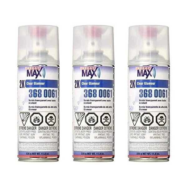 Spraymax 2K Clear Coat Aerosol Spray Cans – 3 Pack