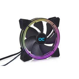 Alphacool Aurora Lux Pro Digital RGB Ice Cyclone Fan (140 x 140 x 25 mm, 12 cm, Cooling Fan, Fan, Desktop, Server, Custom Loop)
